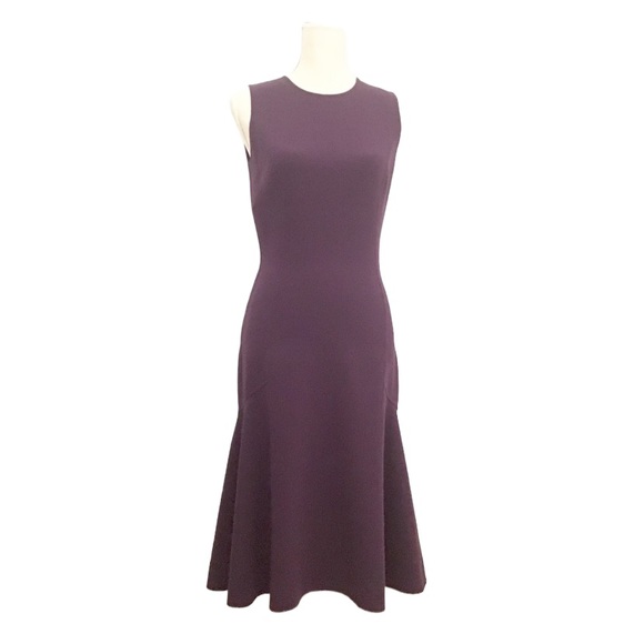 Michael Kors Collection Blackberry Wool Dress Size 4 - Picture 2 of 10